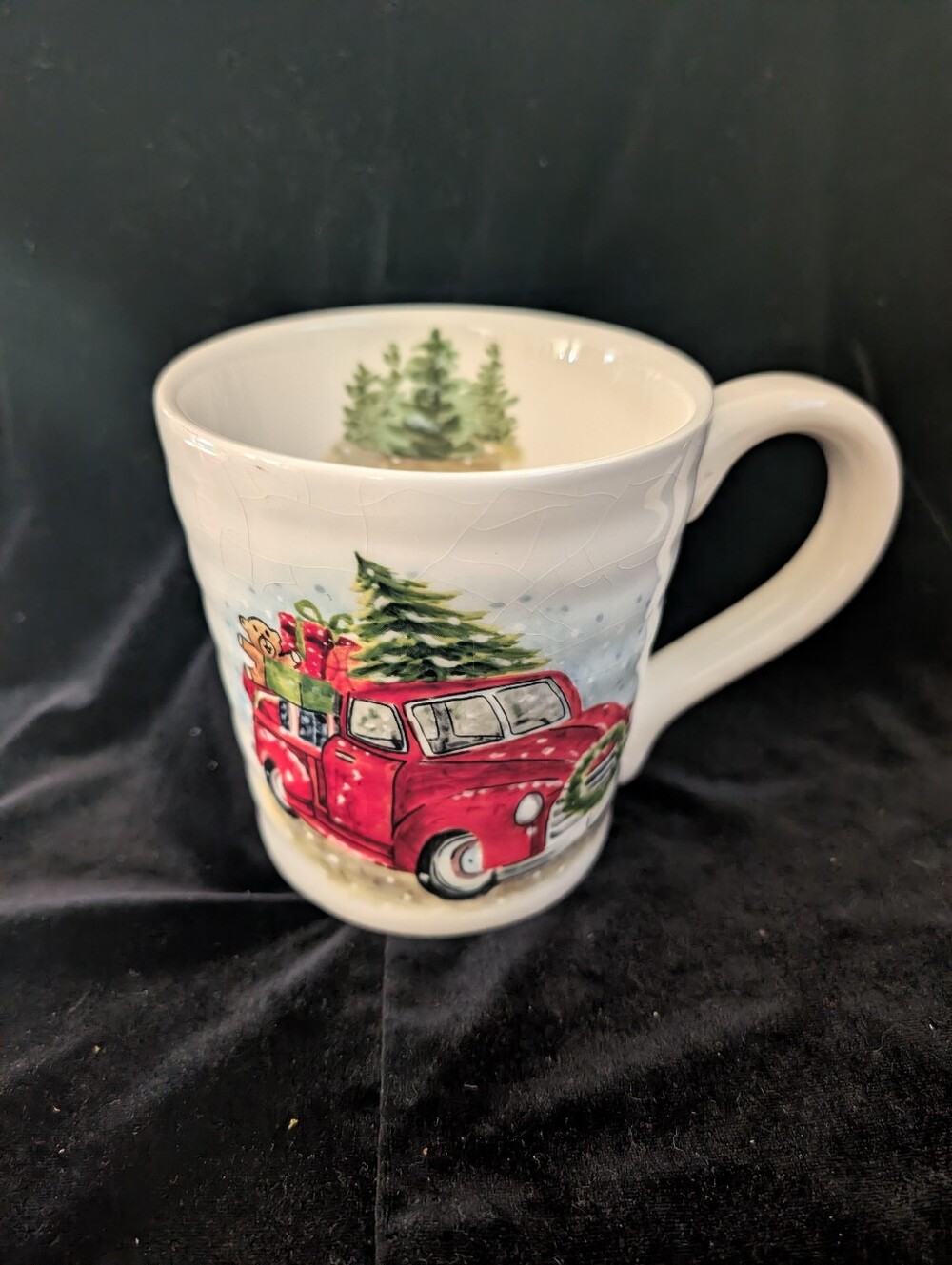 Holiday Red Truck Ceramic Coffee Mug - Unbranded